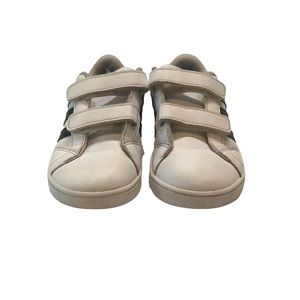 Adidas velcro white shoes